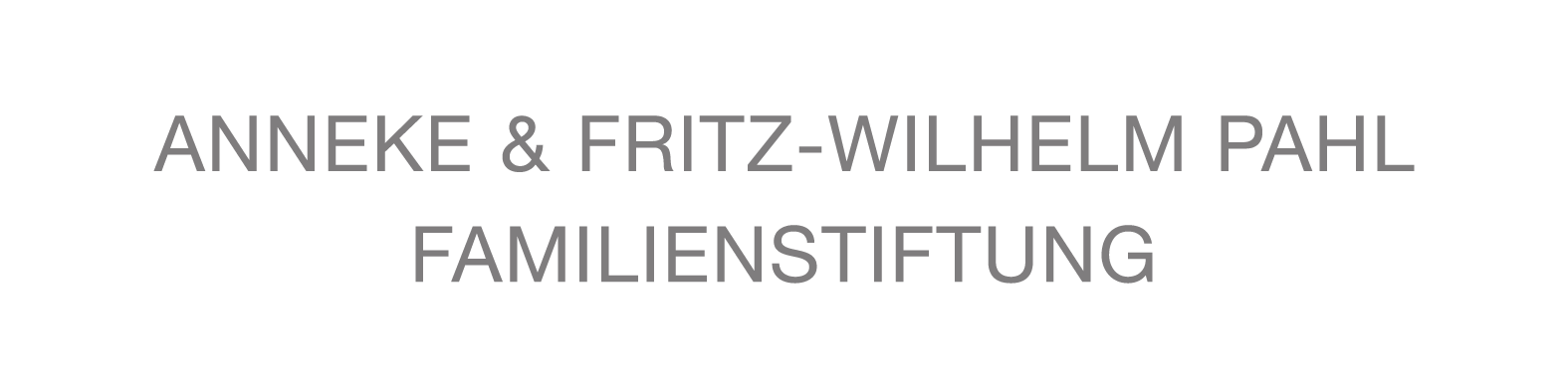 Anneke und Fritz-Wilhelm Pahl Familienstiftung